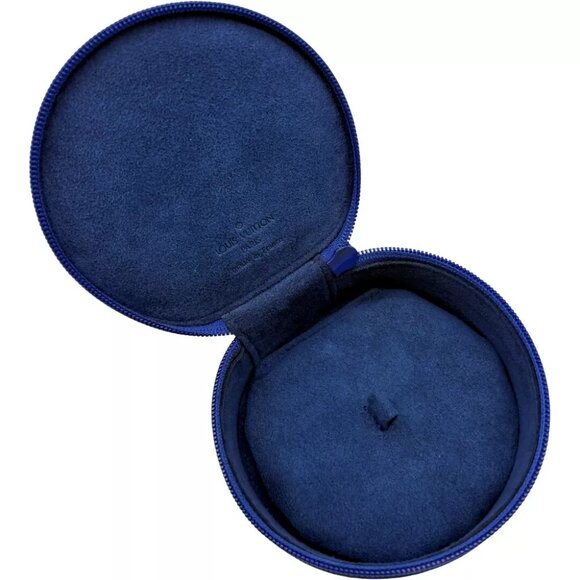 Authentic LOUIS VUITTON Epi Jewelry Case Accessory M48205 Blue Leather #36635896 - Picture 7 of 13